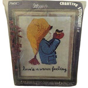 NWT Vintage 70's Embroidery Kit Child Bird Moppets Needle Stitch #786C MCM
